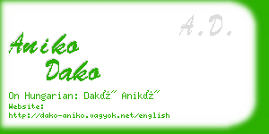 aniko dako business card